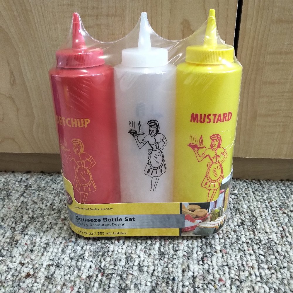 NWT TableCraft Nostalgia condiment Squeeze Bottle 12oz ketchup mustard mayo 1